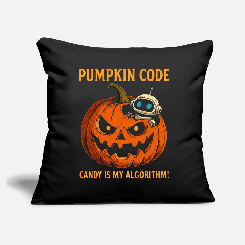 Pumpkin Code : Candy est mon algorithme ! Housse de coussin décorative 45 x 45 cm