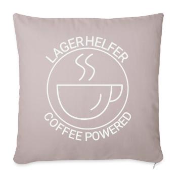 Lagerhelfer Coffee Powered - Sofakissenbezug 45 x 45 cm - helles Taupe - Vorne