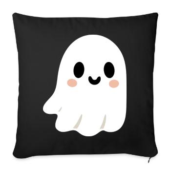 Cute Ghost - Sofa pillowcase 17,3'' x 17,3'' (45 x 45 cm) - black - Front