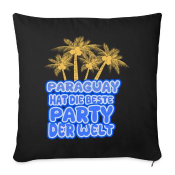 Le Paraguay comme vacances - Housse de coussin décorative 45 x 45 cm - noir - Devant