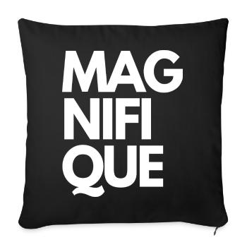 Magnifique - Sofa pillowcase 17,3'' x 17,3'' (45 x 45 cm) - black - Front