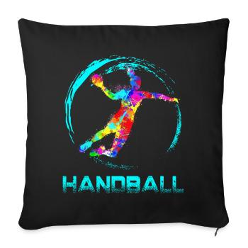 Handball Fem - Housse de coussin décorative 45 x 45 cm - noir - Devant