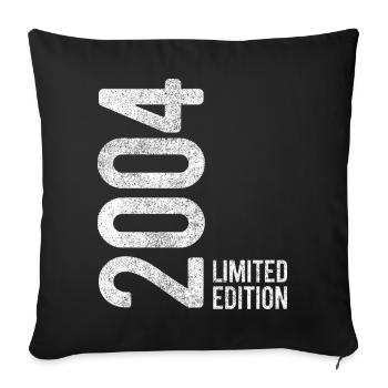 21st Birthday Man Woman 21 Years 2004 Decoration - Sofa pillowcase 17,3'' x 17,3'' (45 x 45 cm) - black - Front