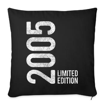20. Geburtstag Mann Frau 20 Jahre 2005 Deko Lustig - Sofakissenbezug 45 x 45 cm - Schwarz - Vorne