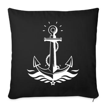 Anchor Seaman Sailor Northern Germany Gift - Sofa pillowcase 17,3'' x 17,3'' (45 x 45 cm) - black - Front