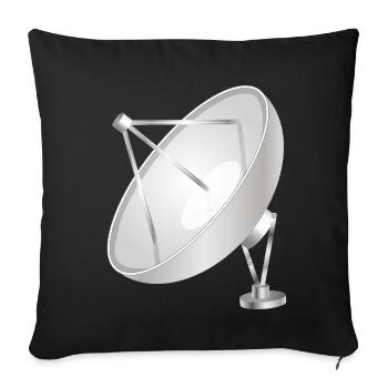 Satellite dish with a clear modern look - Sofa pillowcase 17,3'' x 17,3'' (45 x 45 cm) - black - Front