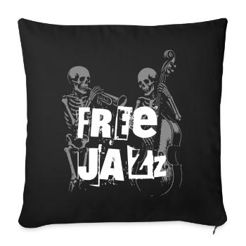Free Jazz Skeletons Band - Sofa pillowcase 17,3'' x 17,3'' (45 x 45 cm) - black - Front