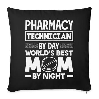 Apotheker Pharmazeutisch-technischer - Sofakissenbezug 45 x 45 cm - Schwarz - Vorne