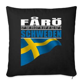 Faro - Sofa pillowcase 17,3'' x 17,3'' (45 x 45 cm) - black - Front
