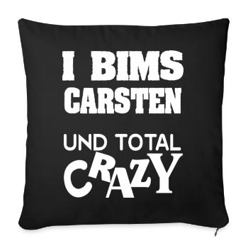 Vorname Carsten - Sofakissenbezug 45 x 45 cm - Schwarz - Vorne