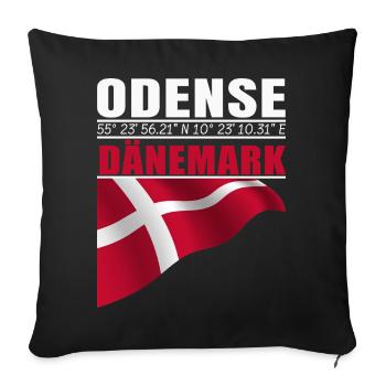 Odense - Sofa pillowcase 17,3'' x 17,3'' (45 x 45 cm) - black - Front