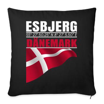 Esbjerg - Sofa pillowcase 17,3'' x 17,3'' (45 x 45 cm) - black - Front