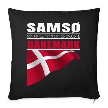 Samso - Housse de coussin décorative 45 x 45 cm - noir - Devant