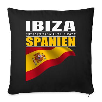 Ibiza - Sofa pillowcase 17,3'' x 17,3'' (45 x 45 cm) - black - Front