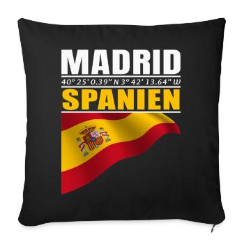 Madrid - Sofa pillowcase 17,3'' x 17,3'' (45 x 45 cm) - black - Front