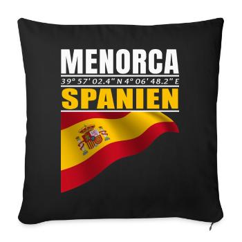 Menorca - Sofa pillowcase 17,3'' x 17,3'' (45 x 45 cm) - black - Front