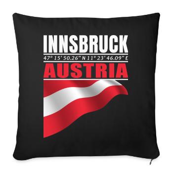 Innsbruck - Housse de coussin décorative 45 x 45 cm - noir - Devant