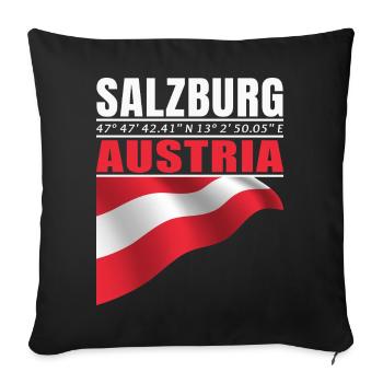 Salzbourg - Housse de coussin décorative 45 x 45 cm - noir - Devant