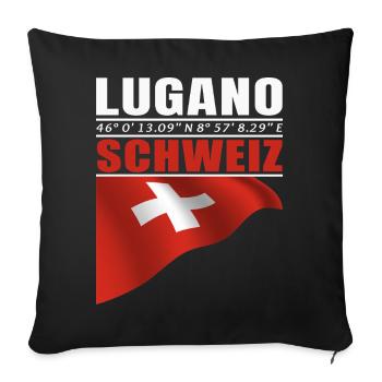 Lugano - Sofa pillowcase 17,3'' x 17,3'' (45 x 45 cm) - black - Front