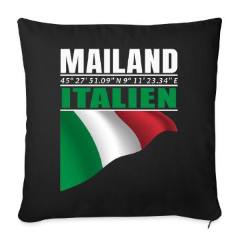 Milan - Housse de coussin décorative 45 x 45 cm - noir - Devant