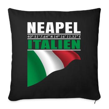 Naples - Sofa pillowcase 17,3'' x 17,3'' (45 x 45 cm) - black - Front