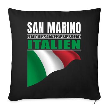 Saint-Marin - Housse de coussin décorative 45 x 45 cm - noir - Devant