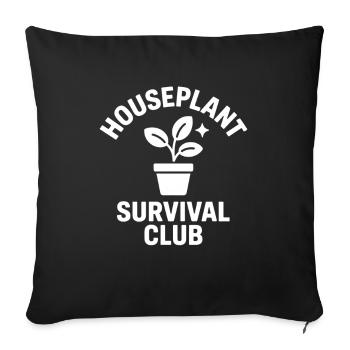 Houseplant Survival Club Plants - Sofa pillowcase 17,3'' x 17,3'' (45 x 45 cm) - black - Front