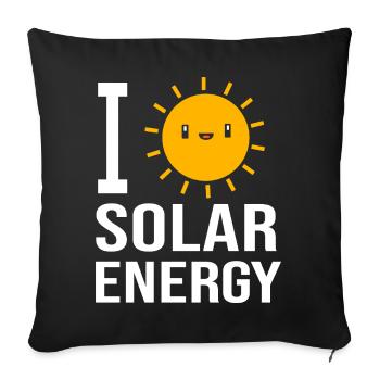 Solaire Durabilité Énergies renouvelables - Housse de coussin décorative 45 x 45 cm - noir - Devant
