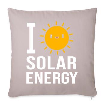 Solaire Durabilité Énergies renouvelables - Housse de coussin décorative 45 x 45 cm - taupe clair - Devant