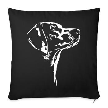 Chiens de chasse silhouette du foxhound américain Wilsigns - Housse de coussin décorative 45 x 45 cm - noir - Devant