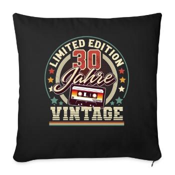 30th Birthday Vintage Cassette - Sofa pillowcase 17,3'' x 17,3'' (45 x 45 cm) - black - Front