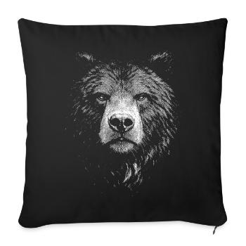 Bear - Sofa pillowcase 17,3'' x 17,3'' (45 x 45 cm) - black - Front