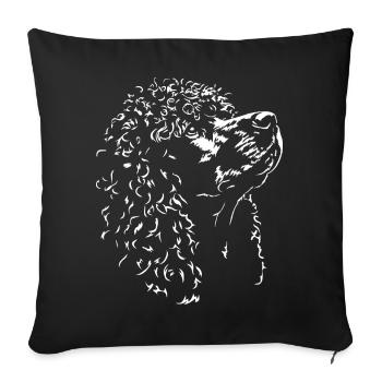 Irish Water Spaniel Silhouette Dog Dog Wilsigns - Sofa pillowcase 17,3'' x 17,3'' (45 x 45 cm) - black - Front