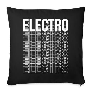 Logo de conception de la typographie de la musique électro - Housse de coussin décorative 45 x 45 cm - noir - Devant