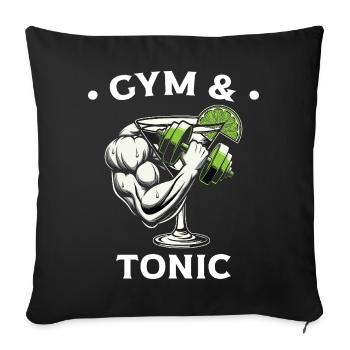 Gym & Tonic Fitness Fusion - Sofa pillowcase 17,3'' x 17,3'' (45 x 45 cm) - black - Front