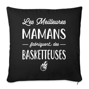 Les meilleures mamans fabriquent des basketteuses - Housse de coussin décorative 45 x 45 cm - noir - Devant