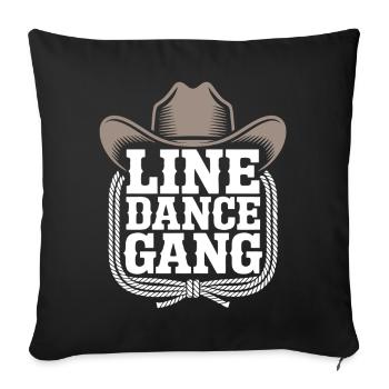 Line Dance Gang Cowboy - Sofa pillowcase 17,3'' x 17,3'' (45 x 45 cm) - black - Front