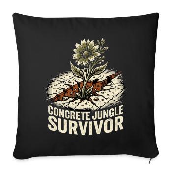 Jungle Survivor Guerrilla Gardening - Sofa pillowcase 17,3'' x 17,3'' (45 x 45 cm) - black - Front