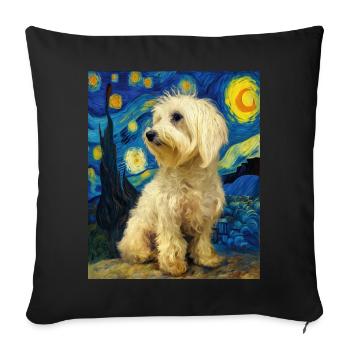 Havanais - Housse de coussin décorative 45 x 45 cm - noir - Devant