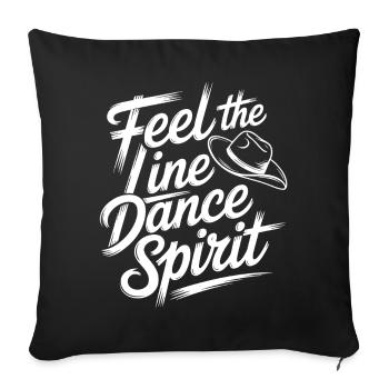 Feel the line dance spirit - Sofa pillowcase 17,3'' x 17,3'' (45 x 45 cm) - black - Front