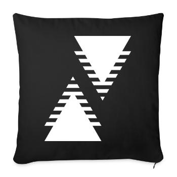geometric triangles design - Sofa pillowcase 17,3'' x 17,3'' (45 x 45 cm) - black - Front