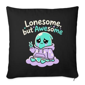 Fantôme Solitaire - Housse de coussin décorative 45 x 45 cm - noir - Devant