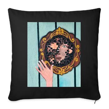 Soul Beauty - The True Face - Sofa pillowcase 17,3'' x 17,3'' (45 x 45 cm) - black - Front
