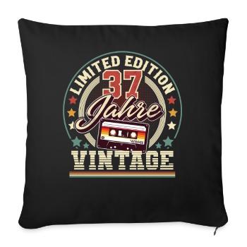 37th Birthday Vintage Cassette - Sofa pillowcase 17,3'' x 17,3'' (45 x 45 cm) - black - Front