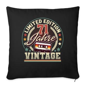 71st Birthday Vintage Cassette - Sofa pillowcase 17,3'' x 17,3'' (45 x 45 cm) - black - Front