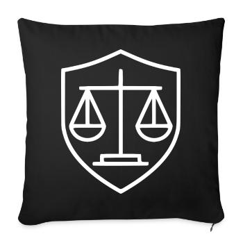 Law Lawyer Libra Lawyer Court Law - Sofa pillowcase 17,3'' x 17,3'' (45 x 45 cm) - black - Front