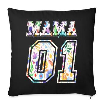 Mama Muttertag Geschenk Mami - Sofakissenbezug 45 x 45 cm - Schwarz - Vorne