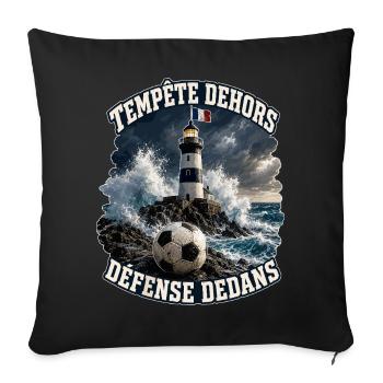 Phare Breton Foot - Sofakissenbezug 45 x 45 cm - Schwarz - Vorne