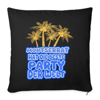 Montserrat als Urlaubsregion - Sofakissenbezug 45 x 45 cm - Schwarz - Vorne