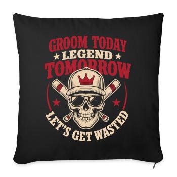 Épouser aujourd’hui Légende Demain - Housse de coussin décorative 45 x 45 cm - noir - Devant